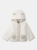 Veste écru avec poches tête d'ours Bébé Garçon NINESTOR / 25H1BGE1VES001