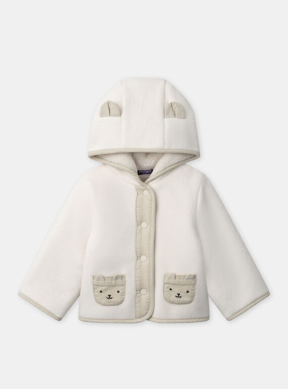 Veste écru avec poches tête d'ours Bébé Garçon NINESTOR / 25H1BGE1VES001