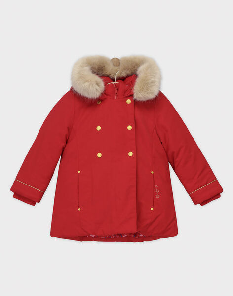 Parka Chaude 3 En 1 Rouge Fille Manteau Parka Et Veste Enfant Sergentmajor