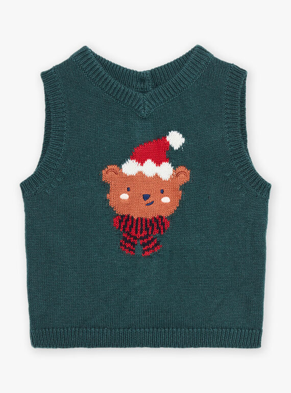 Cardigan sans manches à imprimé Noël DAWILLIAM / 22H1BG61CSM060