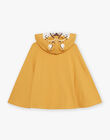 Pyjama deux pièces jaune moutarde en coton avec cape tête de léopard FLORIAGE1 / 23E5PG42PYT107