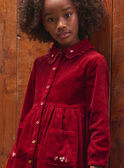 Robe  brodée en velours côtelé LALICHETTE / 24H2PFR1ROBF506