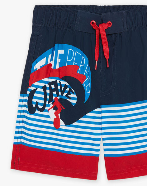 Bermuda de bain bleu marine à imprimé à rayures FRYSHORTAGE / 23E4PGM3MAI070