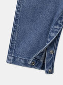 Salopette en jean denim avec bretelles ajustables Bébé Garçon NADIDIER / 25H1BGK1SALP274