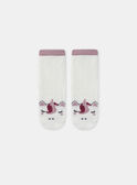 Chaussettes blanches imprimé tête de licorne Fille NICHOZETTE / 25H4PFS1SOQ001