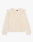 Pull écru en maille torsadée DIAPULETTE / 22H2PFY1PUL808