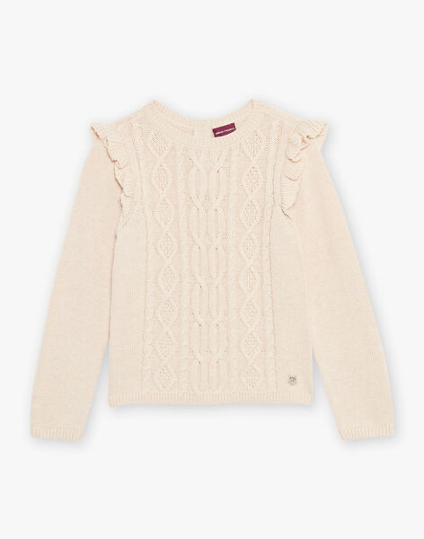 Pull écru en maille torsadée DIAPULETTE / 22H2PFY1PUL808