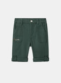 Pantalon vert foncé retroussables Bébé Garçon NAFLO / 25H1BGS2PAN608