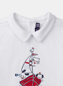 T-shirt body imprimé à col MAJEAN / 25E1BGJ1BOD001