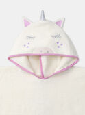 Poncho de bain écru à capuche  MRUCAPETTE / 25E4PFC3CDB001