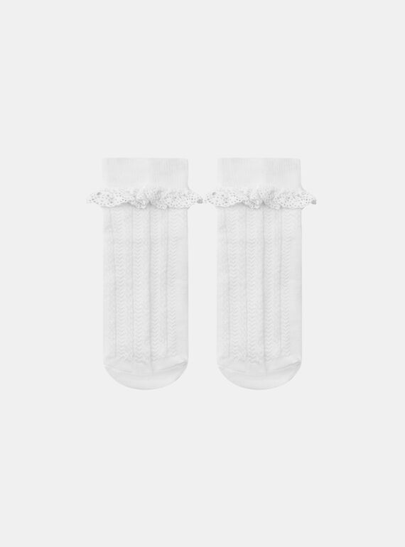Chaussettes côtelées dentelle KRESOZETTE / 24E4PFL1SOB001