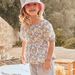 Blouse écrue à imprimé fleuri