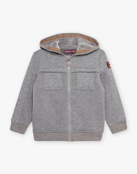 Gilet à capuche gris DESIPAGE / 22H3PGF1GILJ922