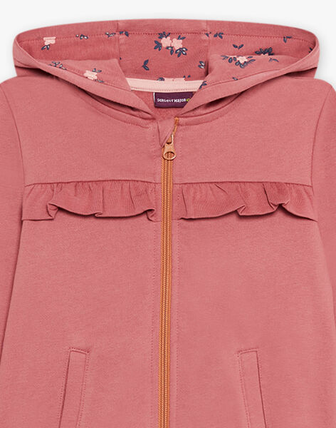 Haut de jogging à capuche rose foncé DRAGONETTE / 22H2PFL1JGHD312