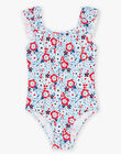 Maillot de bain 1 pièce écru à imprimé fleuri FRYBLOETTE / 23E4PFM1D4K001