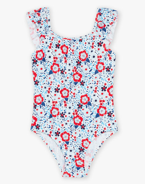 Maillot de bain 1 pièce écru à imprimé fleuri FRYBLOETTE / 23E4PFM1D4K001