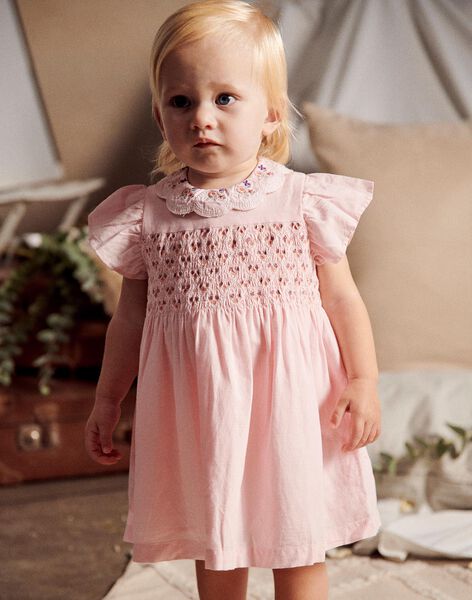 Robe rose en popeline FAFLEUR / 23E1BFI2ROBD320