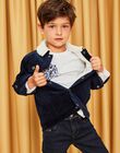 Veste en velours marine DAVELAGE / 22H3PGG1VES070