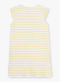 Chemise de nuit à rayures jaune soleil enfant fille CHOUTETTE / 22E5PF52CHN102