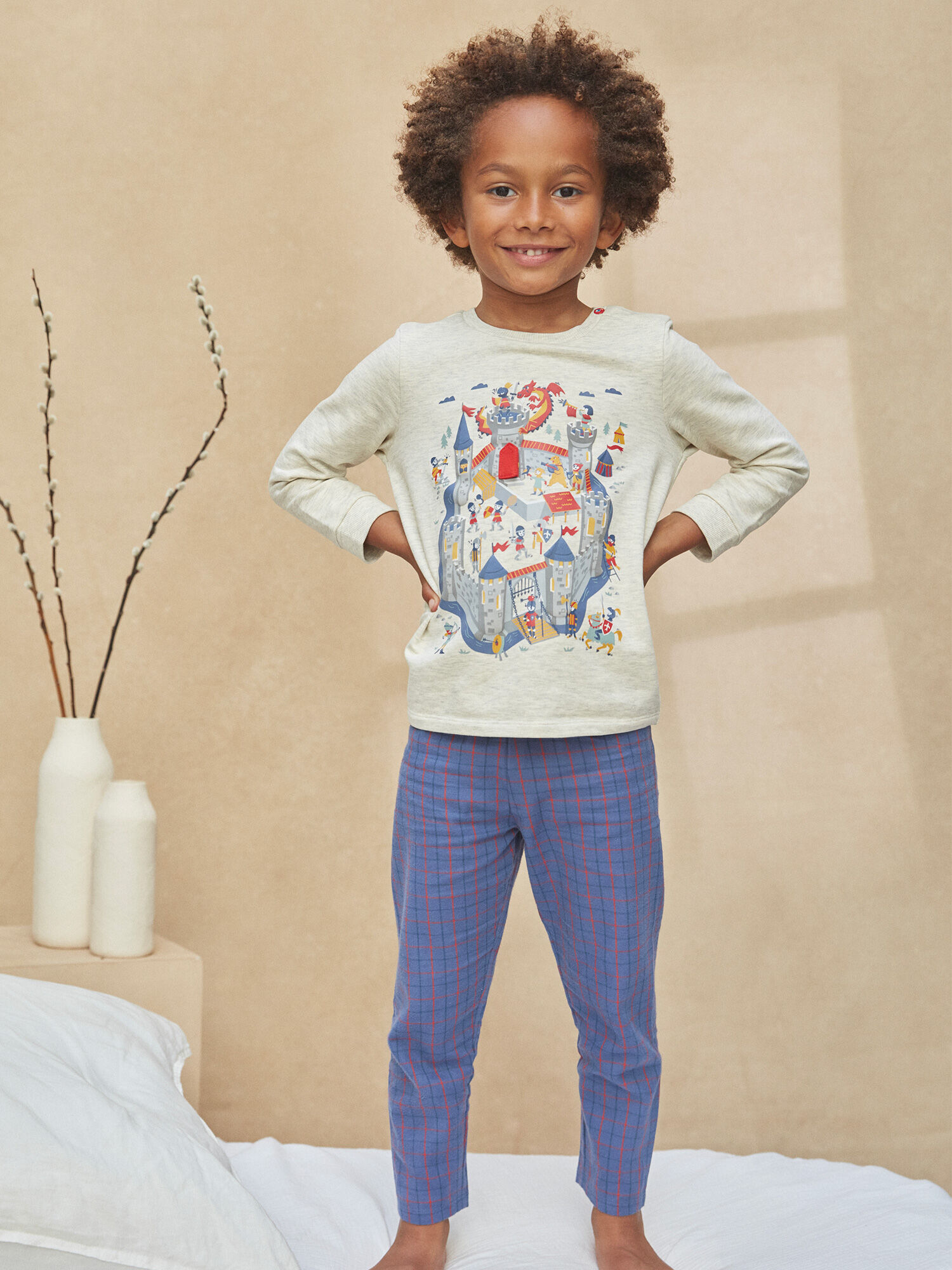 Pyjama Beige Chine Garcon Sergent Major
