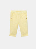 Pantalon jaune brodé KALOUNA / 24E1BFD1PANB104
