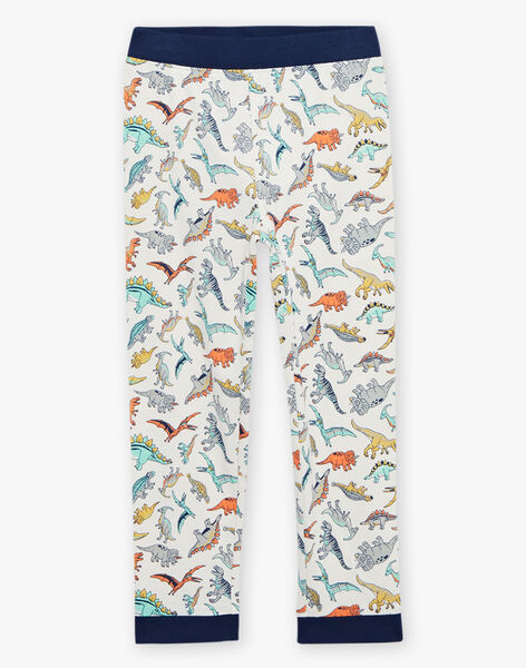 Ensemble pyjama écru avec dinosaures FLODINAGE / 23E5PG26PYJ001