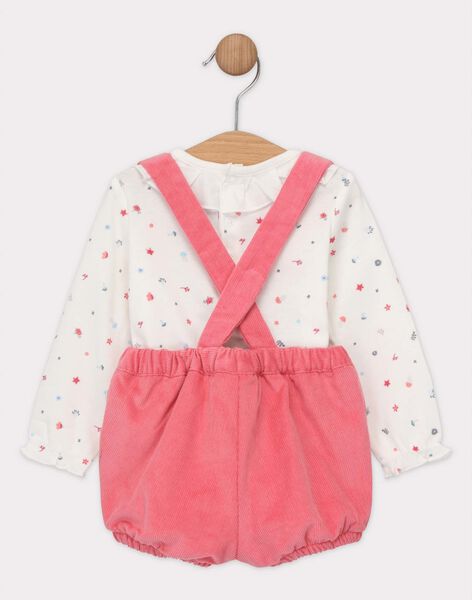 Ensemble Body Ecru Imprime Avec Short A Bretelles En Velours Rose Bebe Fille Ensemble Body Ecru Imprime Avec Short A Bretelles En Velours Rose Bebe Fille
