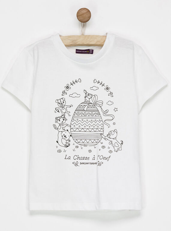 Oeuf de Pâques chiot : 1 tee-shirt à colorier NYDOGETTE / 18E2PFK2TCT000
