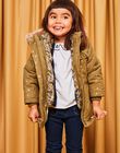 Manteau 3 en 1 kaki à fleurs dorés DRAKALETTE / 22H2PFM1PAR604
