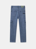Jean cargo bleu Garçon NUJINAGE / 25H3PGQ1JEAP269