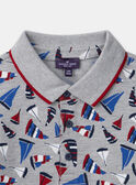 Polo avec motifs voiliers MONOPLAGE / 25E3PGJ1POLJ920