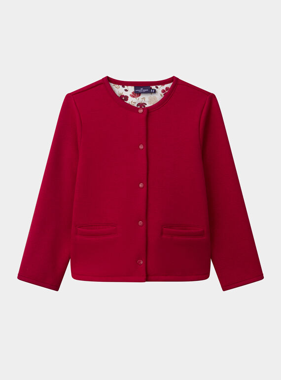 Cardigan rouge Fille NIXOLETTE 2 / 25H2PFH1CARF510