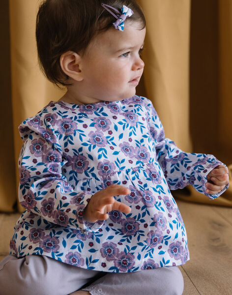 Blouse en satin de coton fleuri DAALEXIA / 22H1BF51CHE001