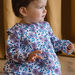 Blouse en satin de coton fleuri