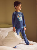 Pyjama bleu foncé en velours imprimé ours Garçon NUICOAGE / 25H5PGB5PYJ703