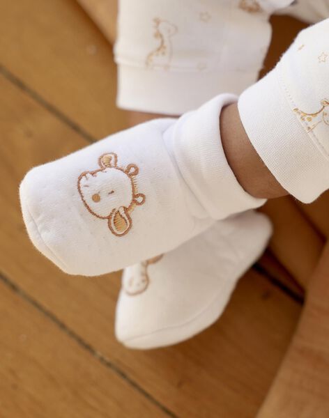 Chaussons de naissance écrus Girafe : achat en ligne - Bonnet, Moufle, Chausson & Chaussette | SergentMajor