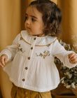 Chemise en double gaze de coton écru DACELIA / 22H1BFD1CHE001