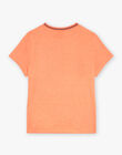 T-shirt orange fluo à manches courtes FLYCOAGE / 23E3PGR1TMCE411