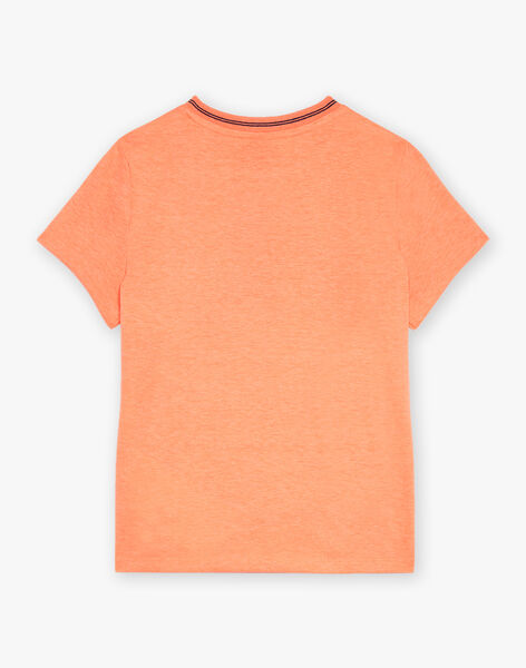 T-shirt orange fluo à manches courtes FLYCOAGE / 23E3PGR1TMCE411