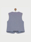 Gilet sans manches bleu gris RISUAGE / 19E3PGF1GSM070