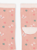 Chaussettes rose à Jacquard papillons FISOZETTE / 23E4PFD1SOQD318