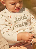 Sweat beige en molleton à imprimé animaux FATAHAR / 23E1BGP1SWE007