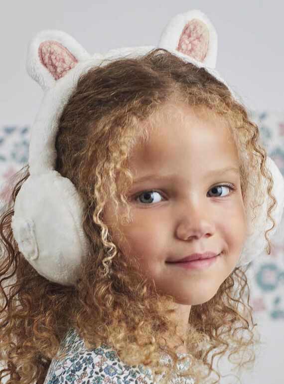 Melady Cache-oreilles pour enfants Blanc Polyester