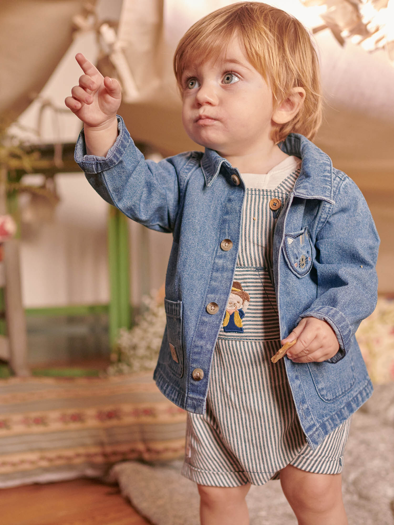 Veste en denim bleu bebe garcon Garcon Sergent Major
