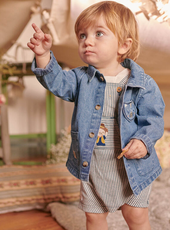 Veste en denim bleu bébé garçon CAOSCAR / 22E1BGJ1GILP272