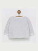 Tee shirt manches longues gris chiné RYALAIA / 19E0NM11TML943