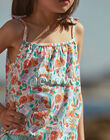 Débardeur et jupe short turquoise et orange en jersey FRUTETTE / 23E2PFU4ENS001