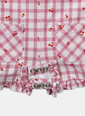 Salopette courte vichy cerises MAURSULA / 25E1BFQ1SAL000