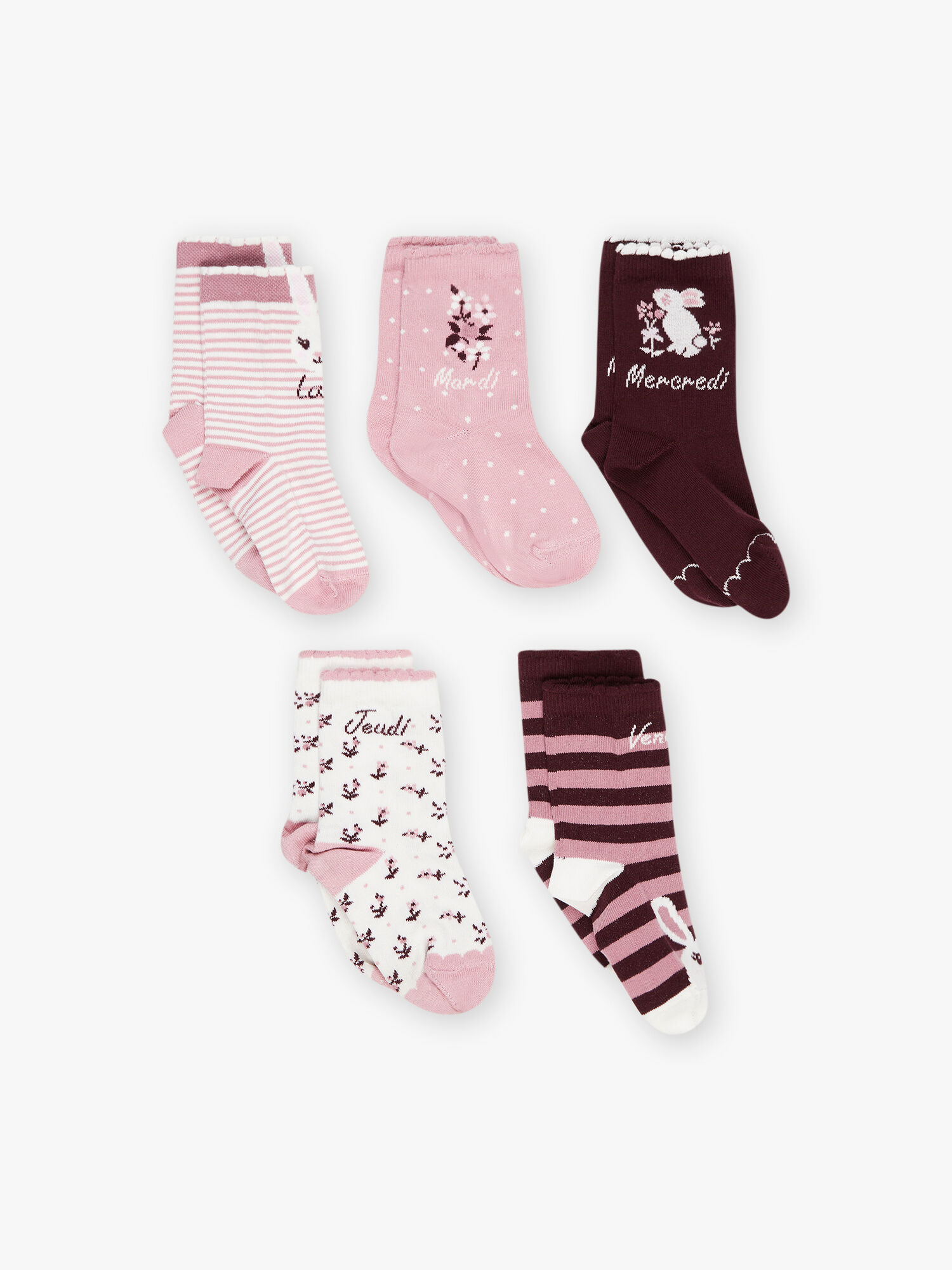 Lot de 5 paires de chaussettes assorties