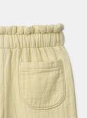 Pantalon jaune brodé MLAPANETTE / 25E2PFK1PANB104